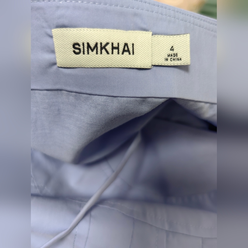 SIMKHAI Kittiya Poplin Fit & Flare Midi Dress - Picture 13 of 14